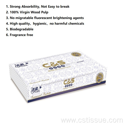 Facial Tissue Virgin Wood Pulp Soft